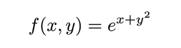 f(x, y) = e*+y²
