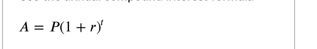 A = P(1 + r)
