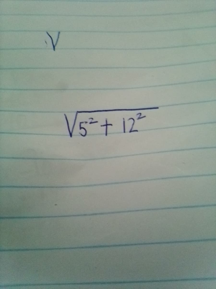 V5÷+ 12²
