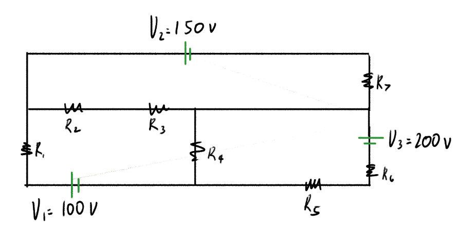 K,
- V3 =200 v
早ん。
Vi- 100 v
