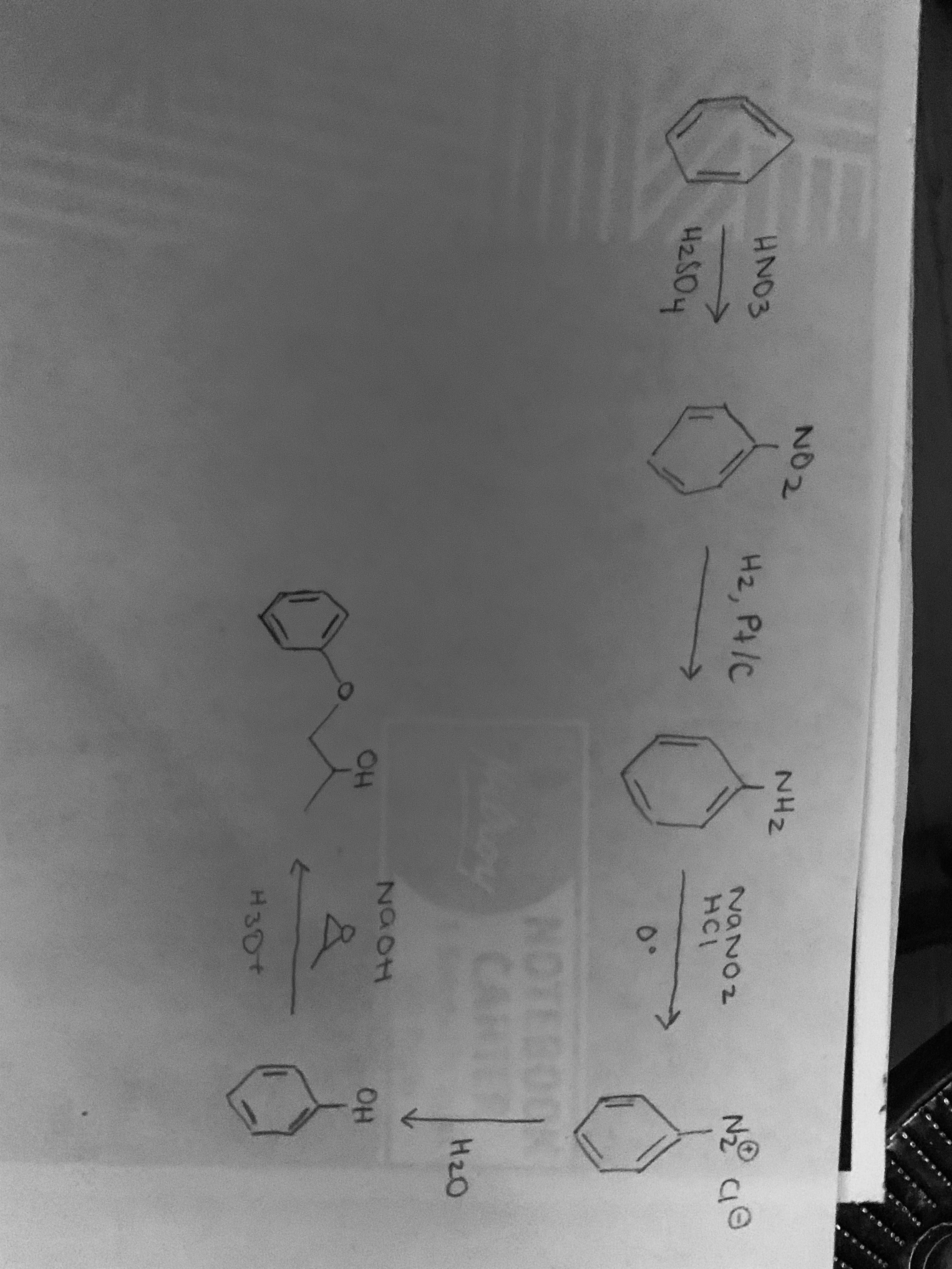 NO2
NH2
HN03
Hz, P4/C
H2SO4
