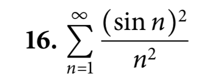 16. У
(sin n)²
n2
n=1
