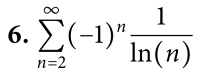 6. Σ(-1)",
In(n)
n=2
