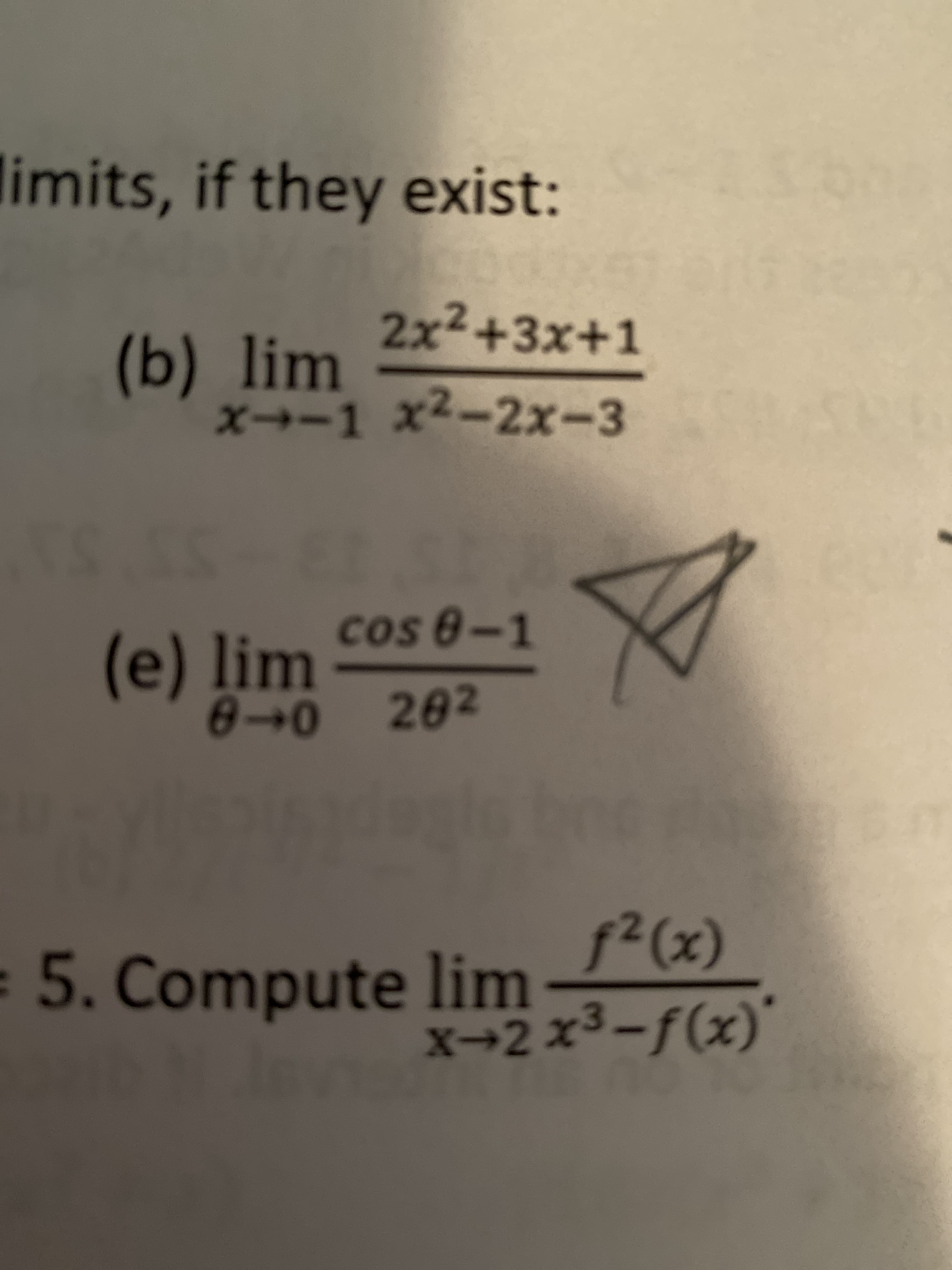 cos 8-1
(e) lim
0→0 202
