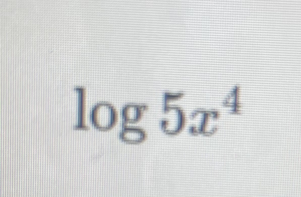 log 5x4
