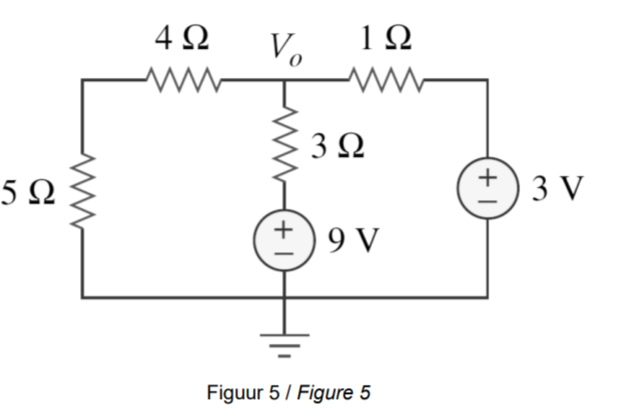 4Ω
V,
3 2
5Ω
3 V
+
) 9 V
Figuur 5/ Figure 5
