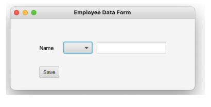 Employee Data Form
Name
Save
