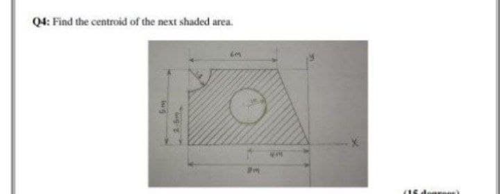 Q4: Find the centroid of the next shaded area.
2-5
