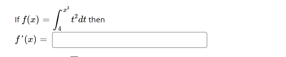 If f(x) =
ƒ'(x) =
Lea
t² dt then