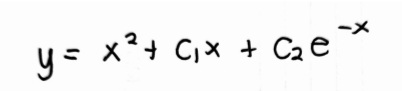 y= x*+ C,x + Ca e
~メ
