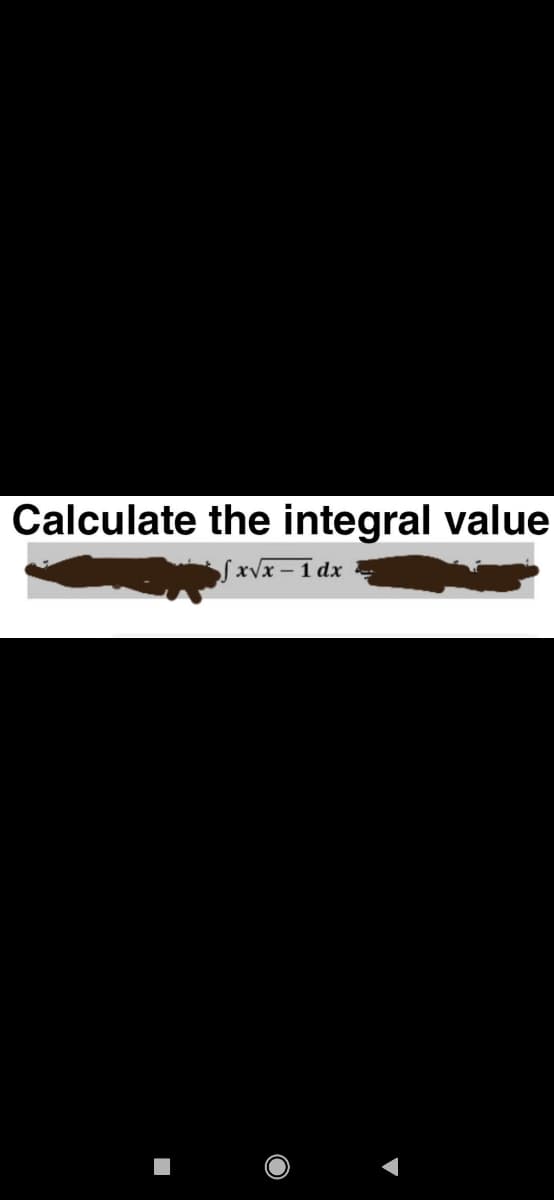 Calculate the integral value
fxVx-1 dx
