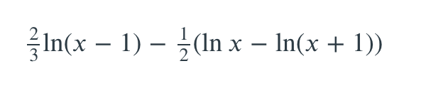 글In(x-1)-글(In x
In(x + 1))
