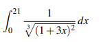 -21
1
(1 + 3x)2 dx