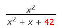 x2
x² + x + 42
