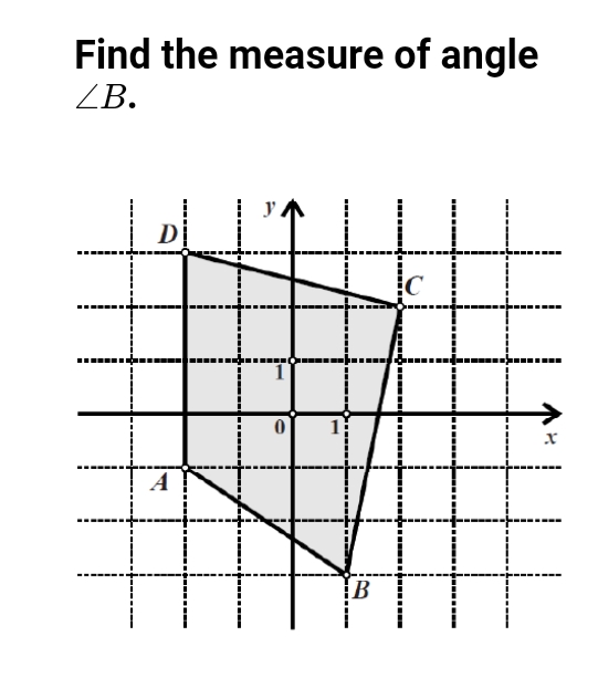 Find the measure of angle
ZB.
y
D
A
