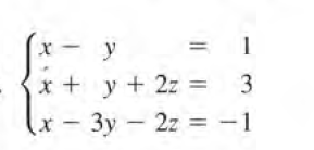 х
y
x + y + 2z =
3
x-3y 2z = -1
