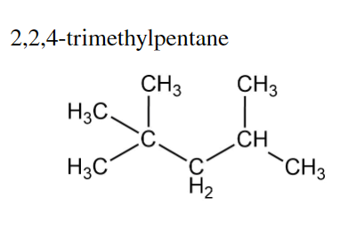2,2,4-trimethylpentane
CH3
CH3
H3C
H3C
C
C'
H₂
CH
CH3