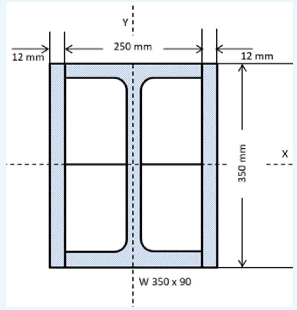 250 mm
12 mm
12 mm
W 350 x 90
350 mm
