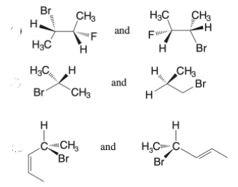 Br
H.
CH3
H3C
CH3
and
'F
H3C
H
Br
H3C,
H
H CH3
Br
and
Br
CH3
H
H,C
Br
and
Br
I.
