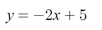 y= -2x + 5
