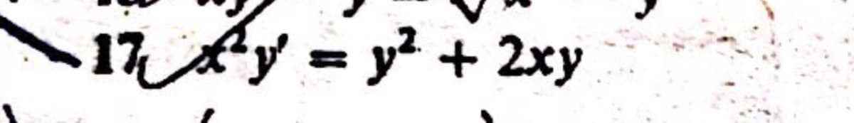 17 Ay = y² + 2xy
%3D
