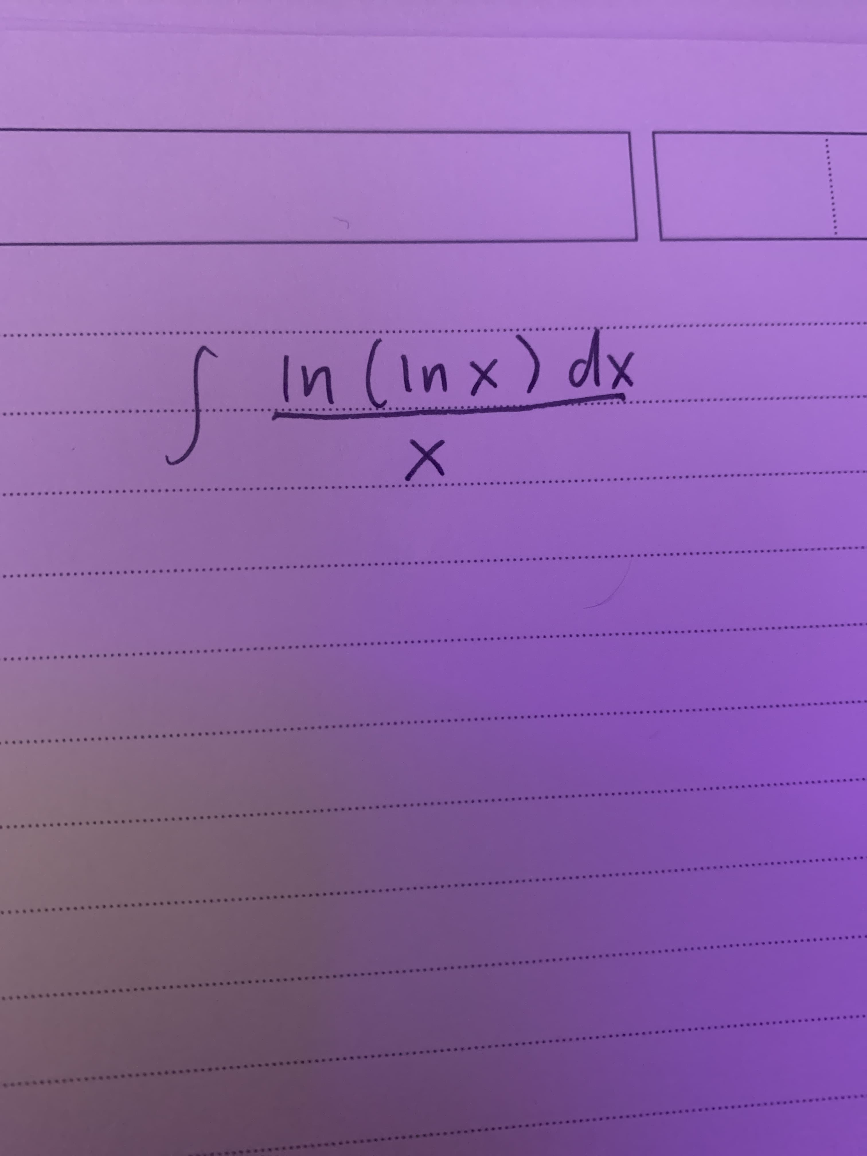 In (Inx) dx
