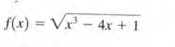f(x) = Vx³ – 4x + 1
