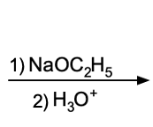 1) NaOC₂H5
2) H3O+