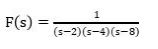 F(s) =
(s-2)(s-4)(s-8)
