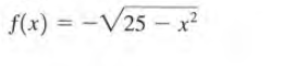 f(x) = -V25 – x?
