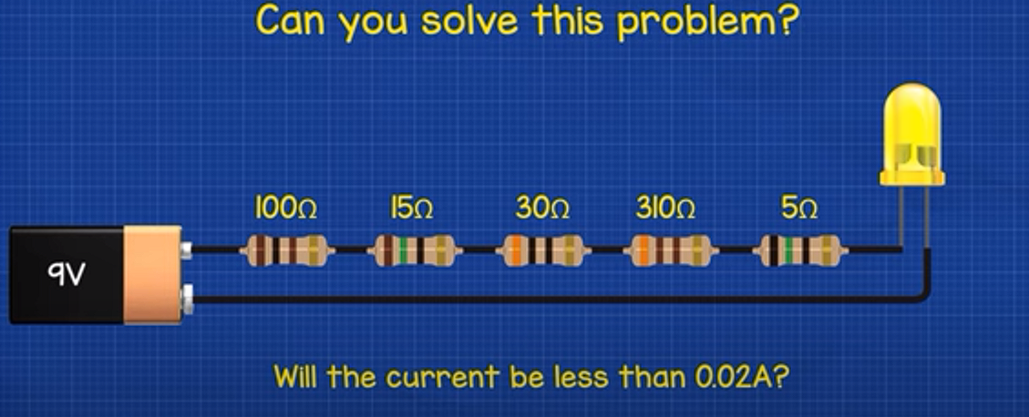qV
Can you solve this problem?
1000
150
30Ω
3100
5Ω
408 409 818 818 THB
Will the current be less than 0.02A?