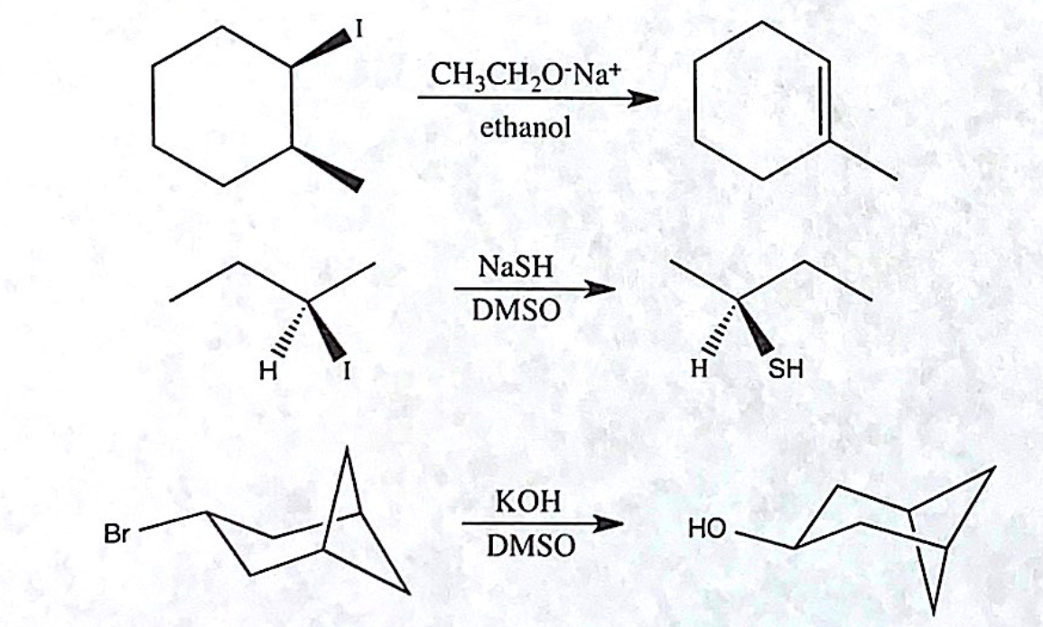 CH;CH,O Na*
ethanol
NaSH
DMSO
SH
КОН
Br
НО
DMSO
....
