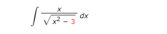 dx
x² - 3
