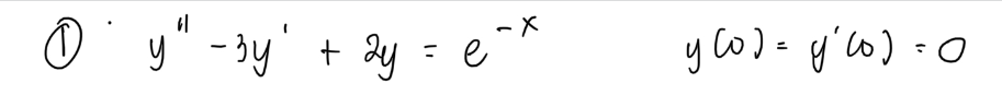 O y" -3y' + 2y -e
e ^x
%3D
y Co)= y'co)-0
