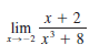 x + 2
lim
1--2 x' + 8
