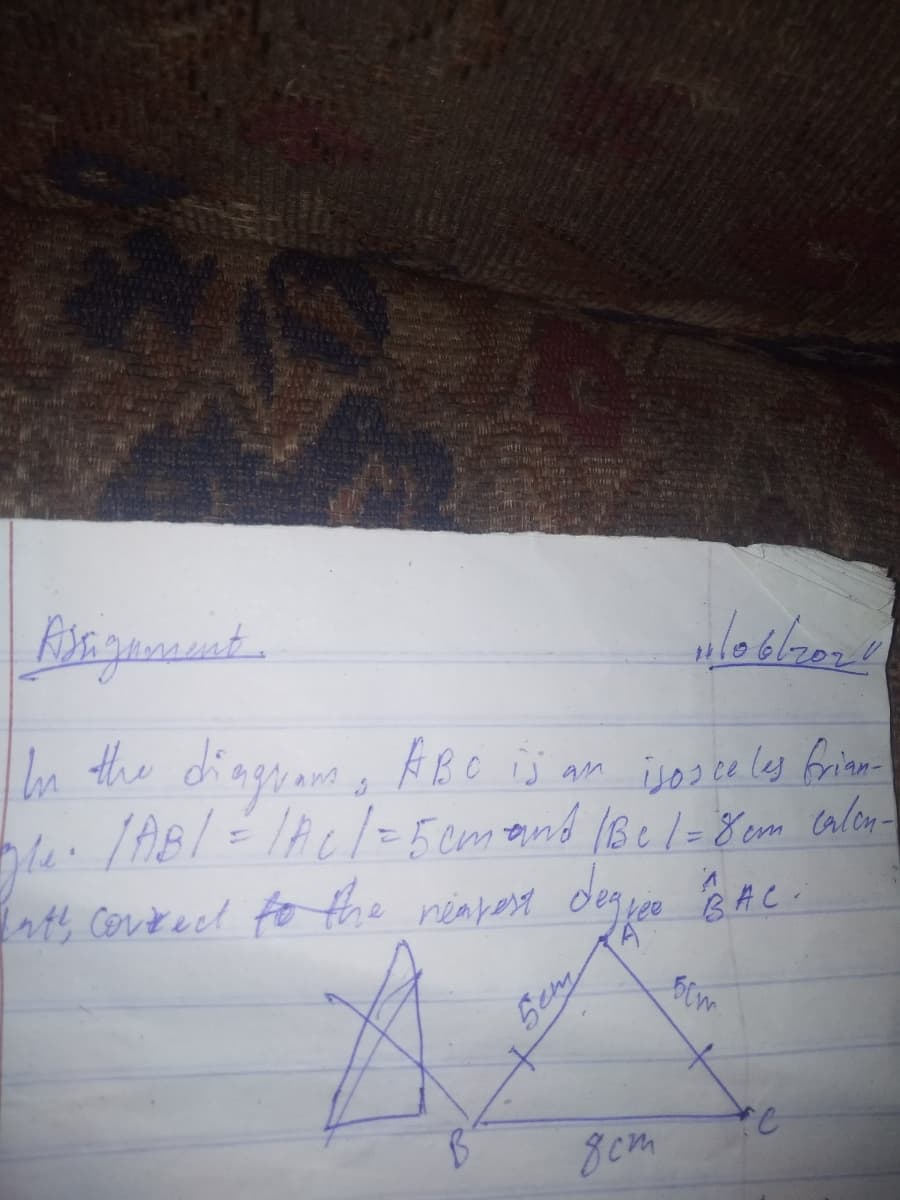 In the dingram
am sosce les frian-
A8/3140/%=5 cm and 1Bel=8 m calon
nth Cortecl to the niapest
%3D
1kee B.
Sem
