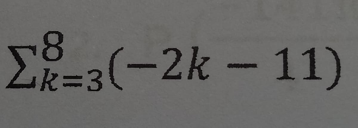 E(-2k – 11)
k%3D3(
