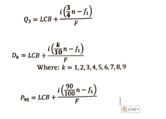 Q3=LCB+
F
i(on-fi)
F
Where: k1, 2, 3, 4, 5, 6, 7,8,9
90
(100-f₁)
F
Dk = LCB+
P90LCB+
(Ctrl) -