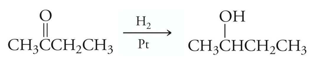 ОН
H,
CH3CCH,CH3
Pt
CH3CHCH,CH3
