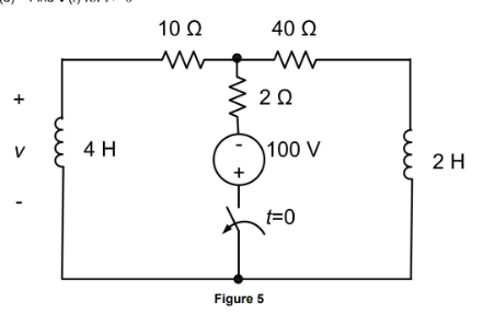 +
.
4Η
10 Ω
40 Ω
Μ
2Ω
1100 V
Figure 5
t=0
2Η