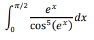 1/2
ex
-dx
cos5 (e*)ut
