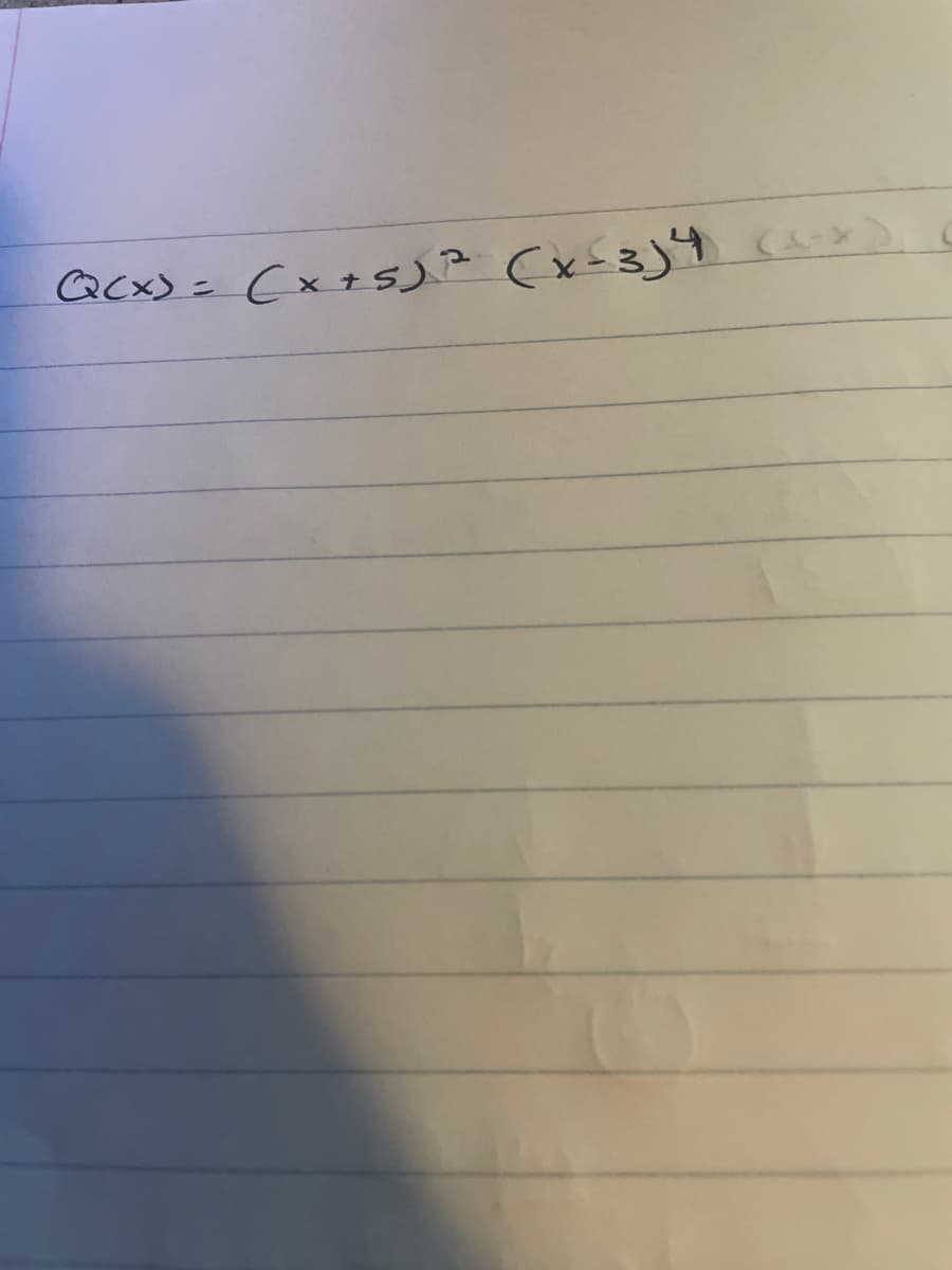 QCx) = (x+s)? (x=3)4 (a-x)
