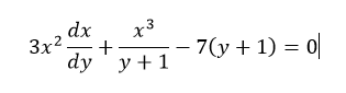 dx
3x2
dy 'y + 1
-7(y + 1) = 이
