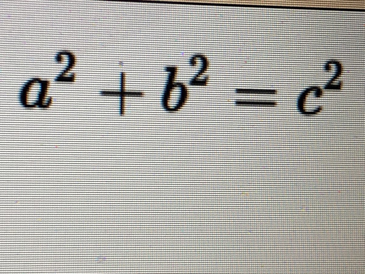 a² + 6² = c²
2
2.
%3D
