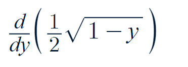 (1/2 √1-Y)
y
d
dy