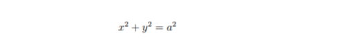 x² + y² =a²