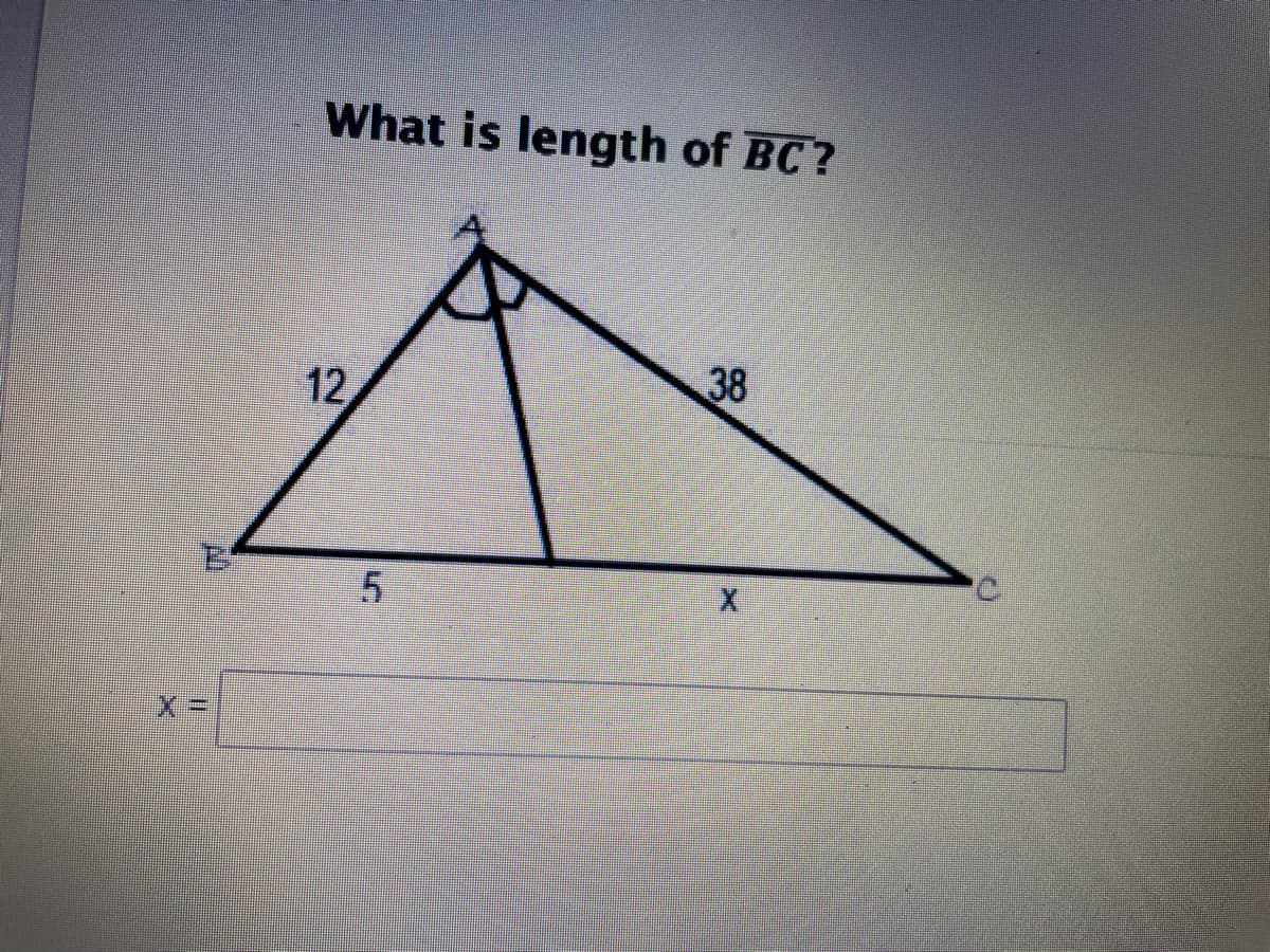 What is length of BC?
38
12
5.
