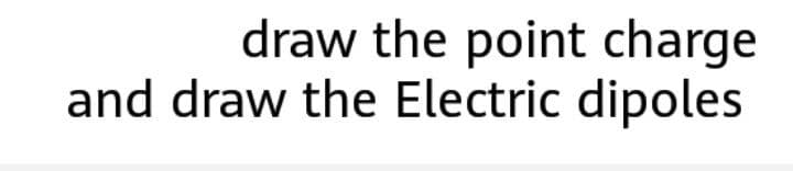 draw the point charge
and draw the Electric dipoles
