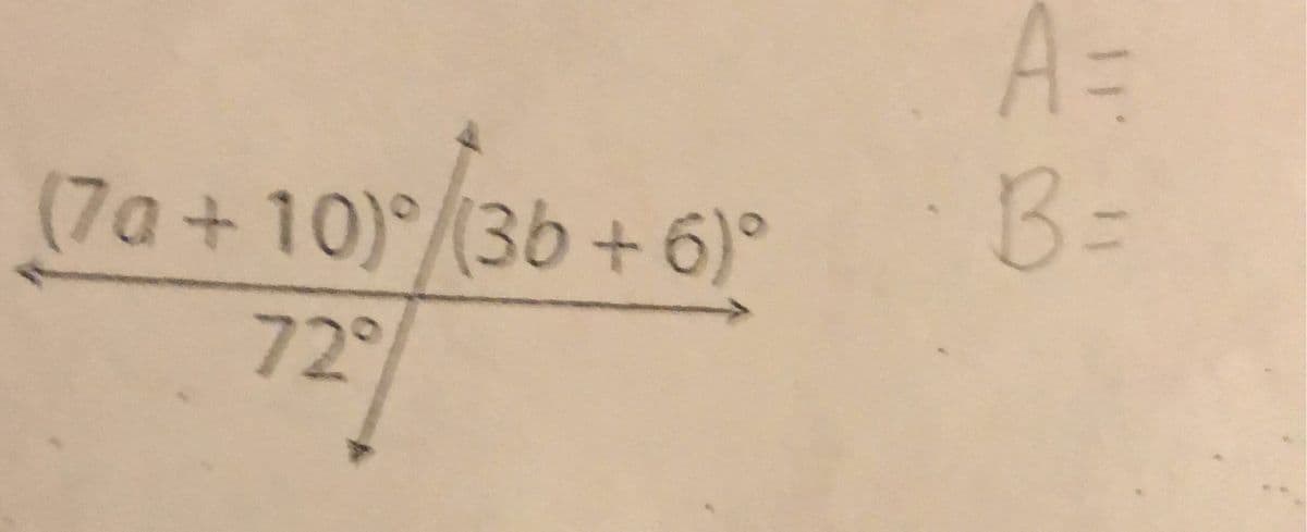 (7a+10)/(3b+6)°
(36+6)
729
A=
B =
11