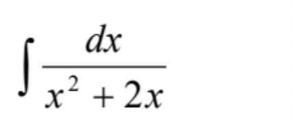 dx
x² + 2x
